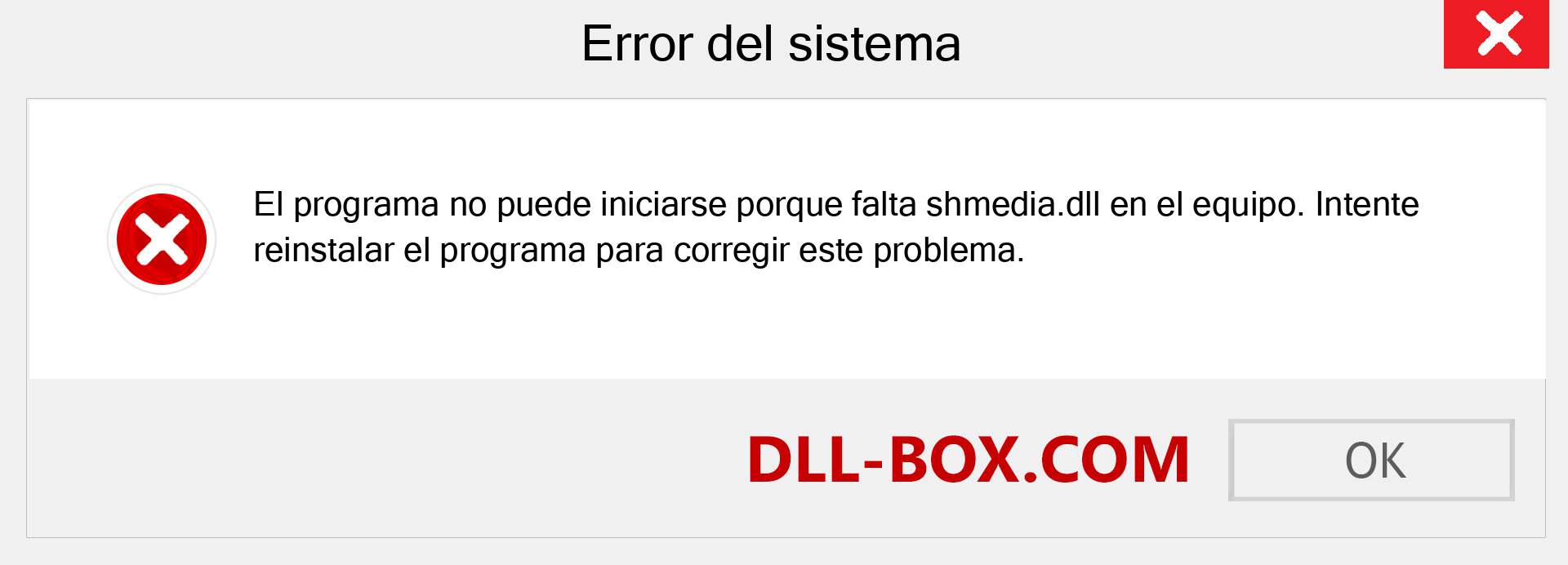 ¿Falta el archivo shmedia.dll ?. Descargar para Windows 7, 8, 10 - Corregir shmedia dll Missing Error en Windows, fotos, imágenes